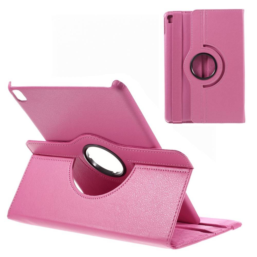 iPad Pro 9.7 hoes 360 graden roteerbaar Litchi Leder Licht-roze