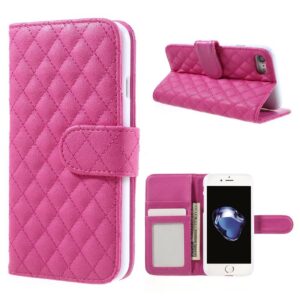 Roze geruit portemonnee hoesje voor de iPhone 7