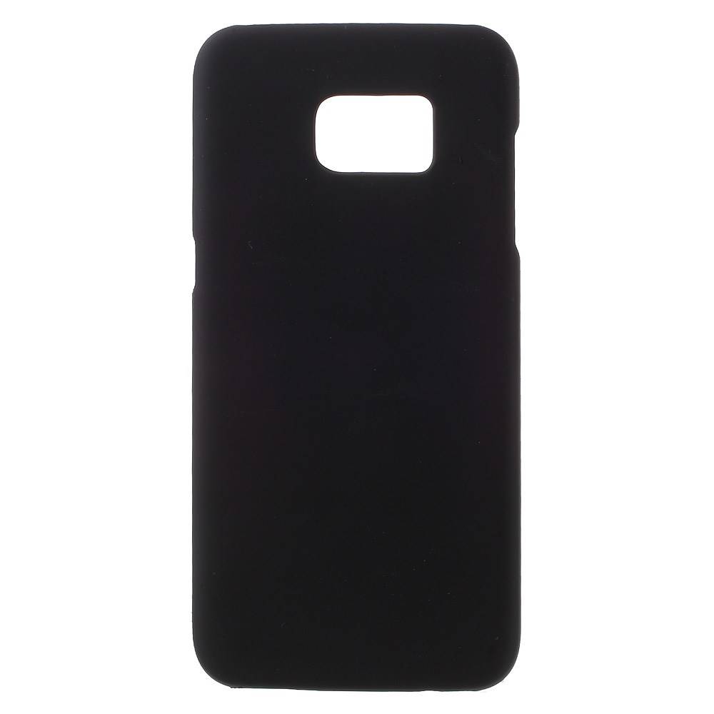 Harde plastic met rubber bekleed Galaxy S7 Edge hoesje - zwart