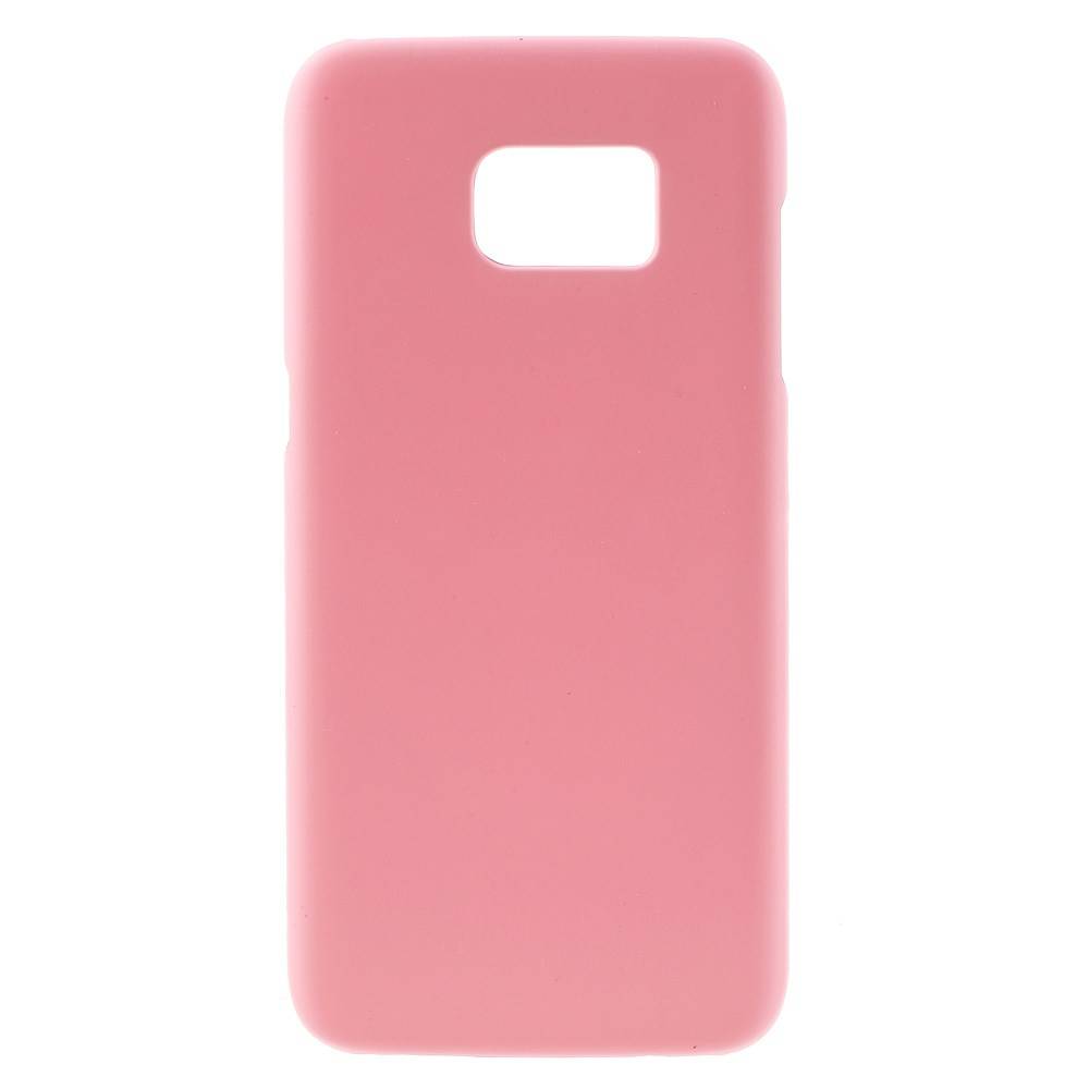 Licht Roze Harde plastic met rubber bekleed Galaxy S7 Edge hoesje