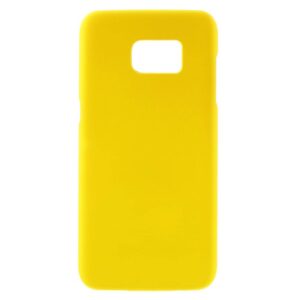 Geel Harde plastic met rubber bekleed Galaxy S7 Edge hoesje