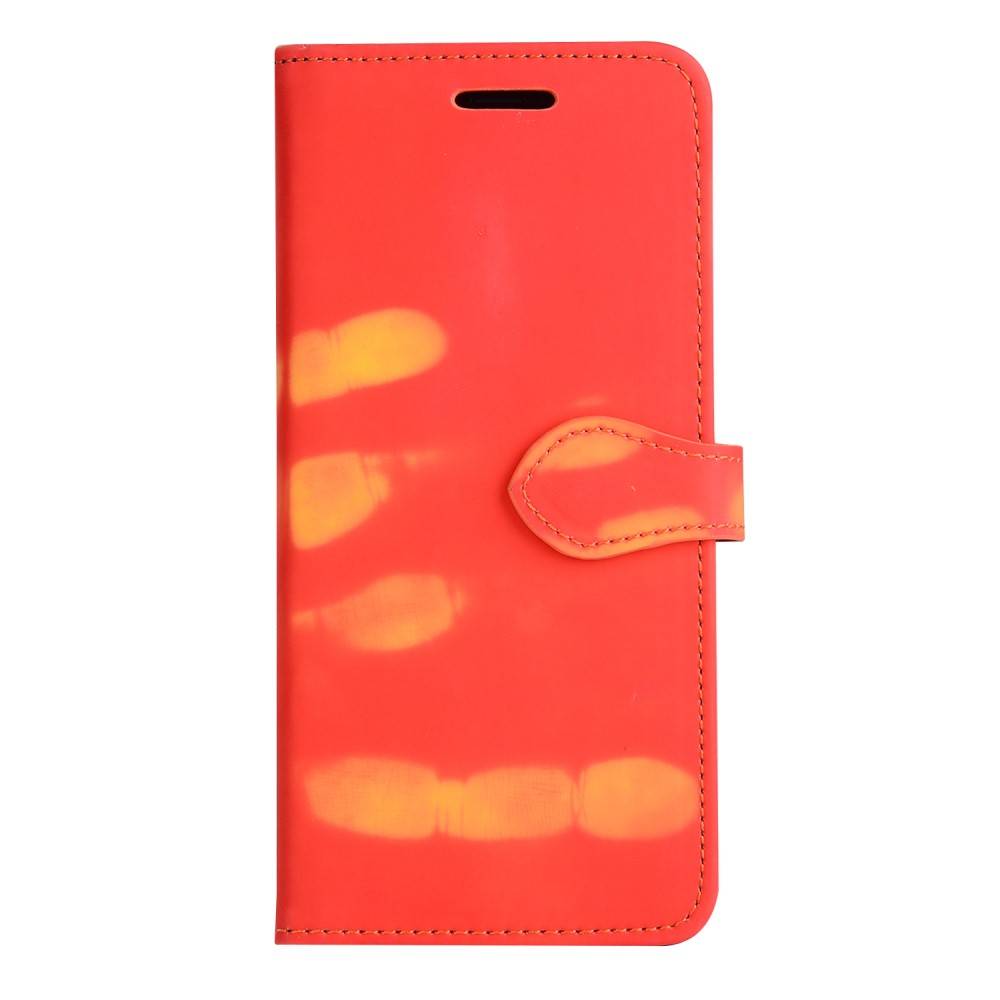 Thermo portemonnee hoesje Samsung S8 Rood wordt geel bij warmte
