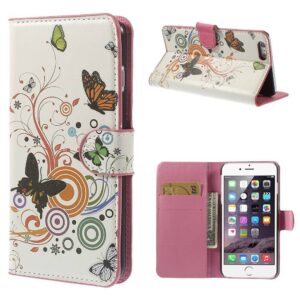 Kleurrijke vlinders iPhone 6 plus portemonnee hoes