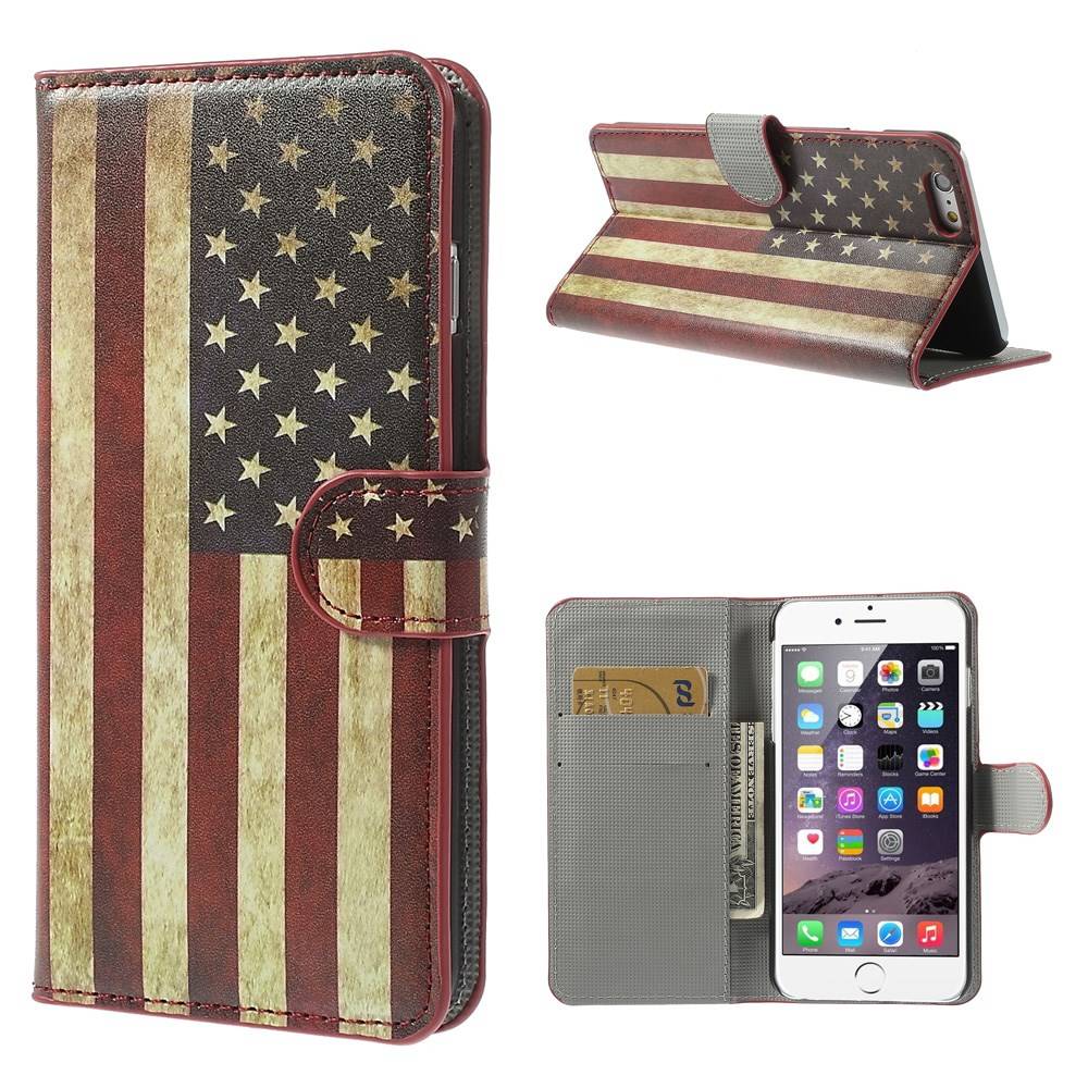 Stars and stripes iPhone 6 plus portemonnee hoes