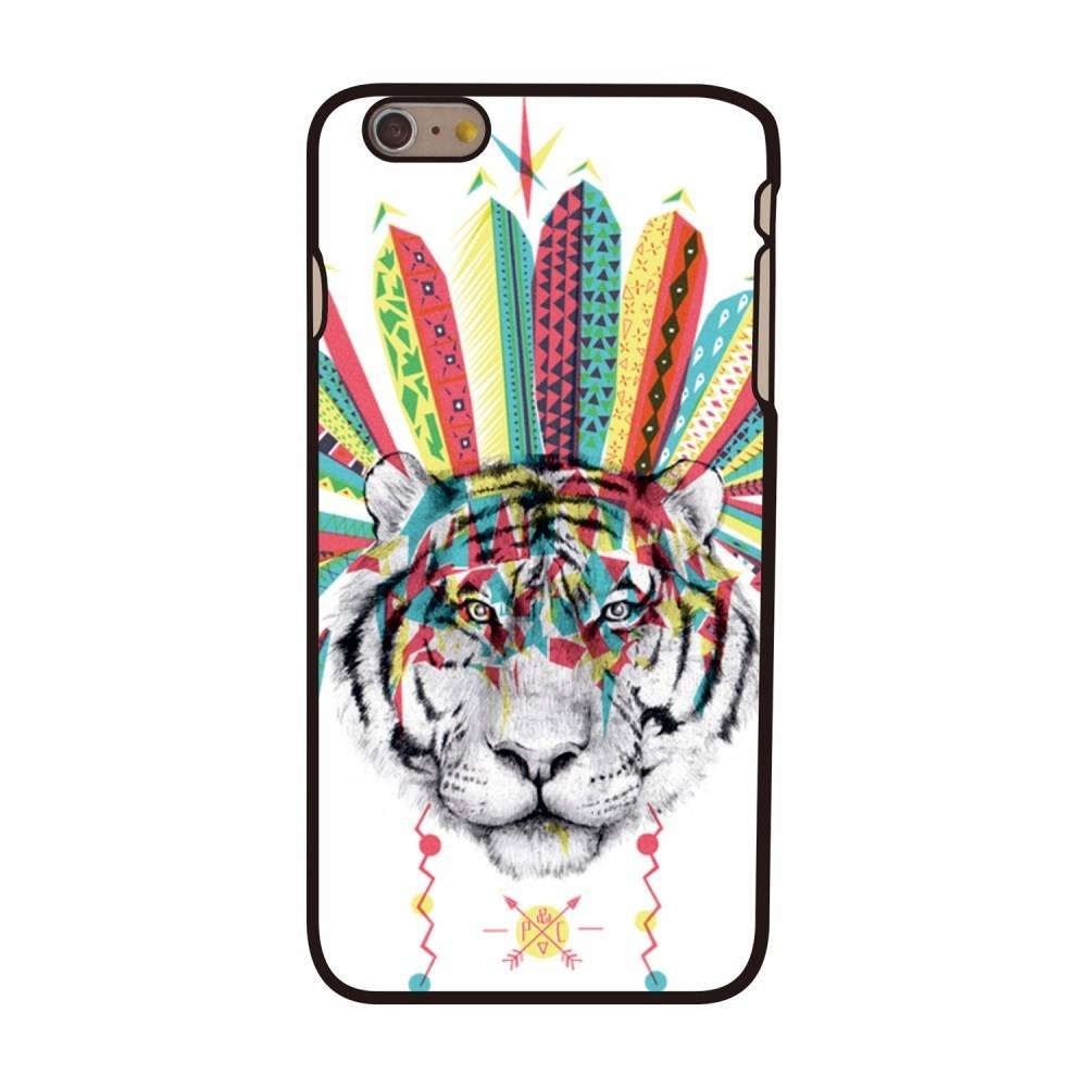 Ruige tijger met kleuren, iPhone 6 plus hoesje