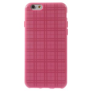 Roze geruit iPhone 6 TPU hoesje