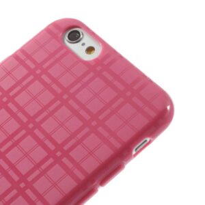 Roze geruit iPhone 6 TPU hoesje