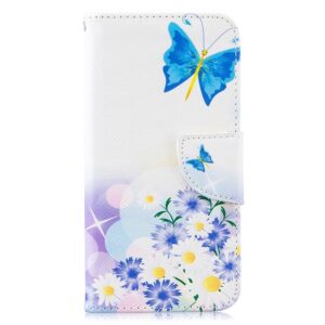 Samsung Galaxy S10e portemonnee hoesje chrysanten en vlinders