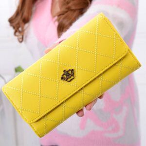 Lady Leather Crown Wallet Paars
