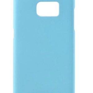 Licht Blauw Harde plastic met rubber bekleed Galaxy S7 Edge hoesje
