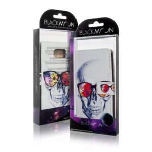 Skull gekleurde bril iPhone 6 Plus portemonnee hoesje