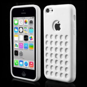 Wit geperforeerd TPU iPhone 5C hoesje
