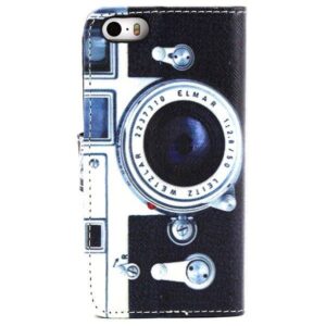 Camera stijl portemonnee hoesje iPhone SE, 5S, 5