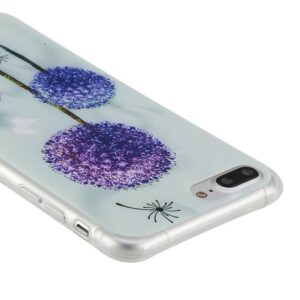 Blue purple dandelion. Iphone 7 plus flexibel hoesje