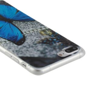 Blauwe vlinder. Iphone 7 plus flexibel hoesje