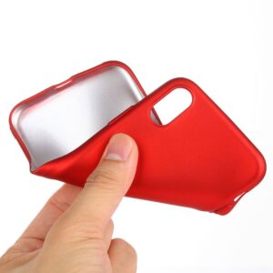 Rood flexibel iPhone X TPu hoesje metallic paint