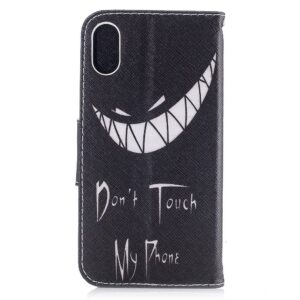 Dont touch my phone iPhone X portemonnee hoesje
