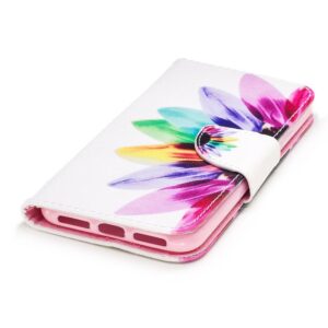 Kleurrijke bloemenprint iPhone X portemonnee hoesje