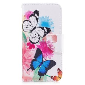 iPhone X portemonnee hoesje  vlinders op kleuren