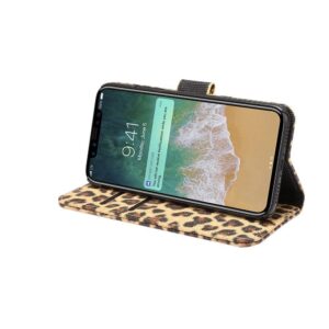 Luipaard bruin iPhone X Portemonnee hoesje