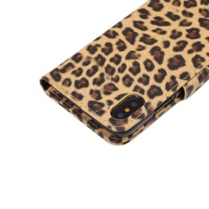 Luipaard bruin iPhone X Portemonnee hoesje