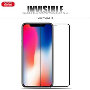 0.26mm FULL COVER iPhone X tempered glass screenprotector zwart