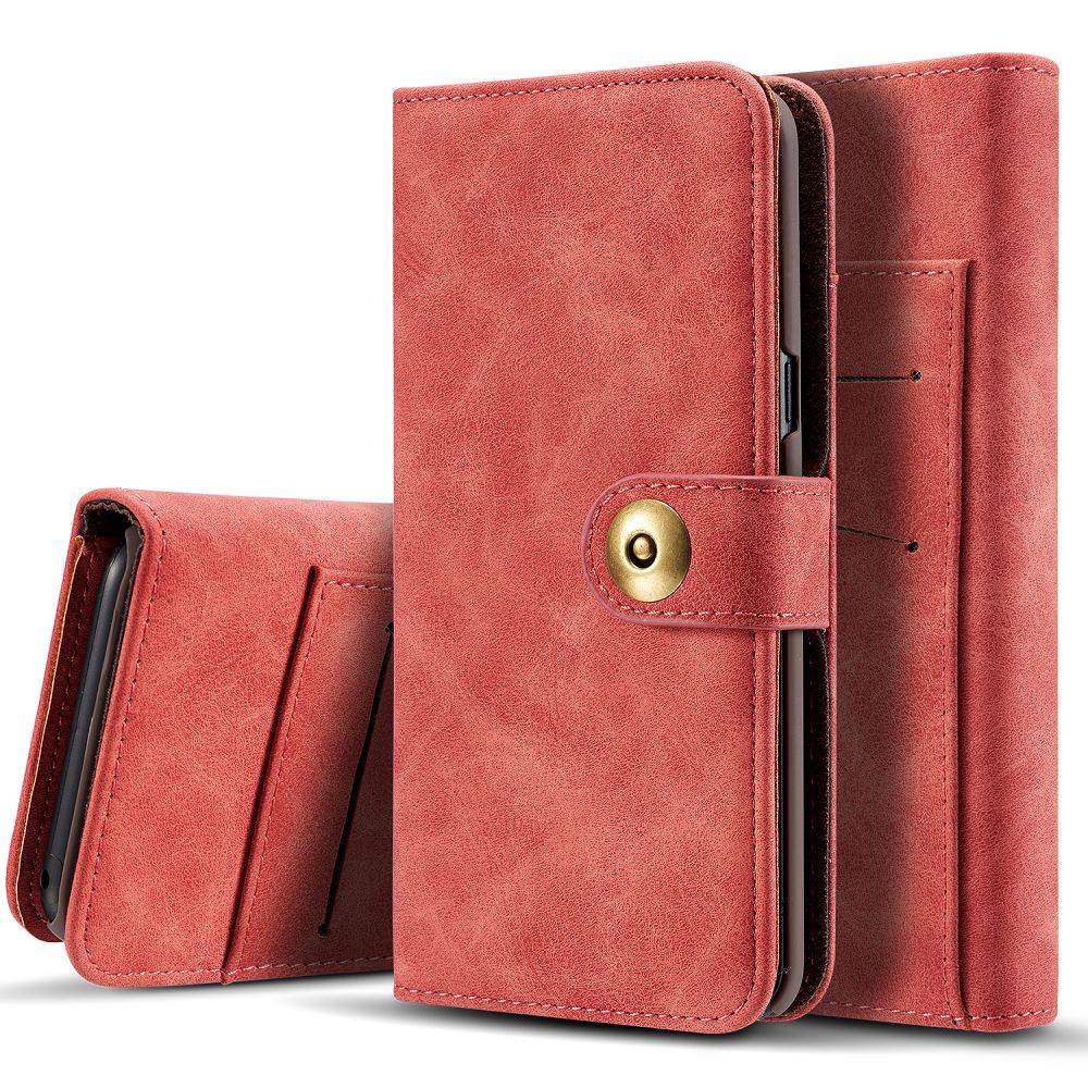 Zacht Kunstleren Samsung Note 8 portemonnee hoesje met los te maken case - Rood