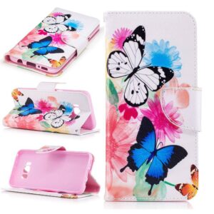 Samsung Galaxy S8 PLUS portemonnee hoesje vlinders op kleuren