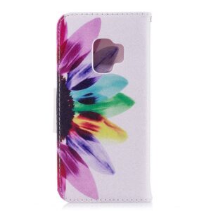Kleurrijke bloem Samsung S9 portemonnee hoesje