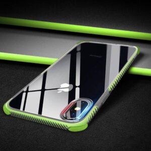 Groen met Transparant dual color flexibel iPhone XS MAX hoesje