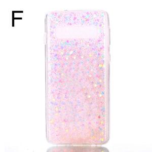Roze glitter flexibel Galaxy S10 hoesje