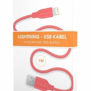 1 meter lange iPhone 5 / 6 / 7 / 8 / X / iPad lightning kabel – Roze