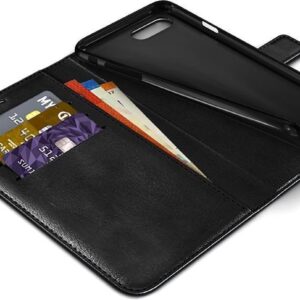 BeHello iPhone 8 Plus 7 Plus 6s Plus 6 Plus Hoesje – Gel Wallet Case Met Ruimte Voor 3 Pasjes – Zwart